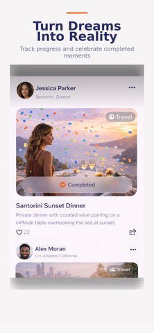 Zabing AI-Powered Bucket Lists screenshot