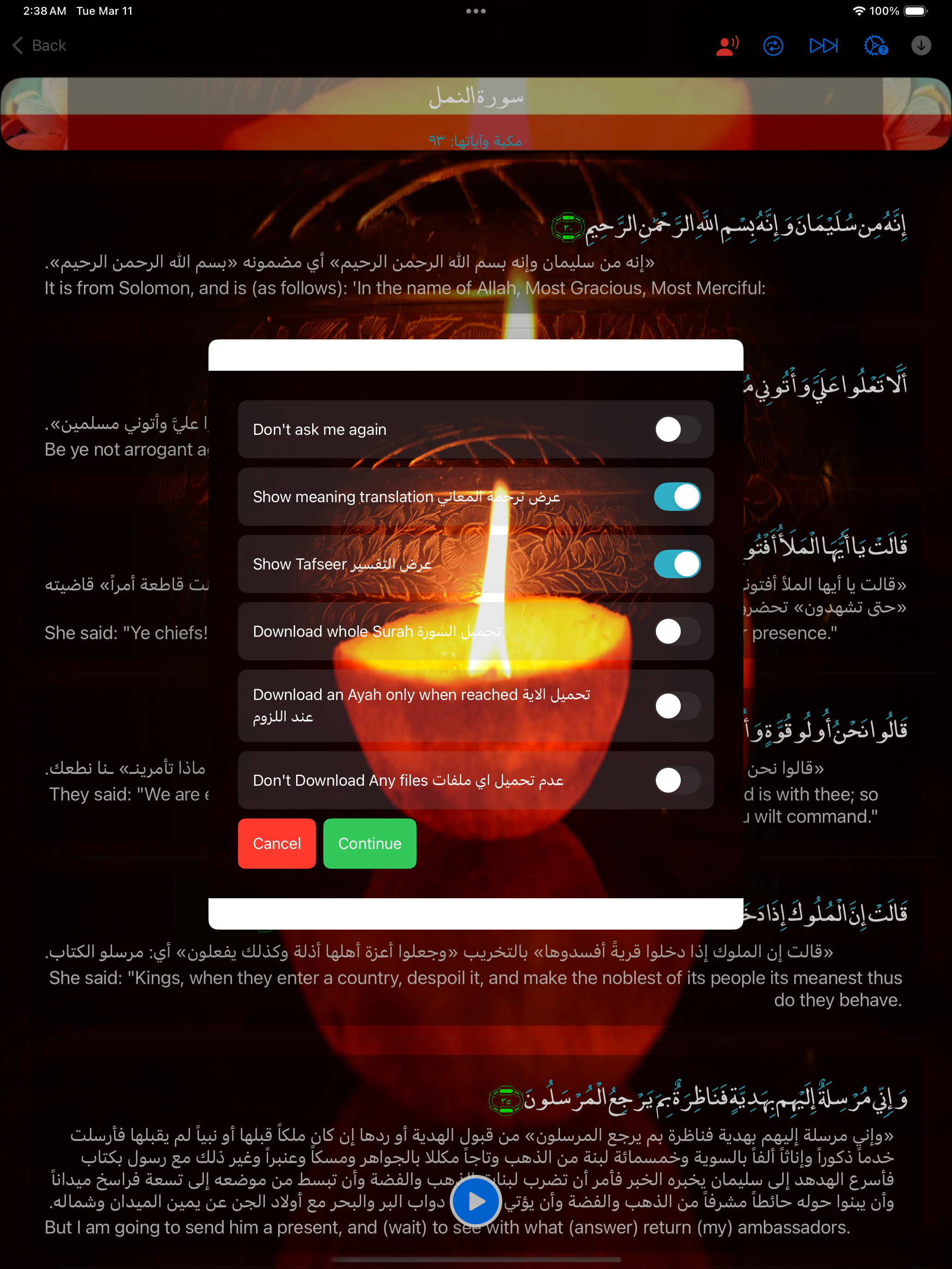 يسرناه Quran Search