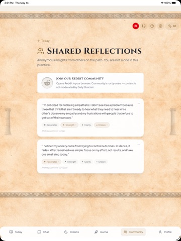 Daily Stoicism iPad screenshot