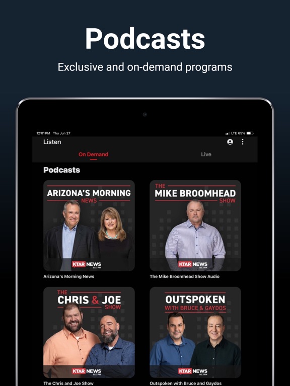 KTAR News 92.3 FM iPad screenshot