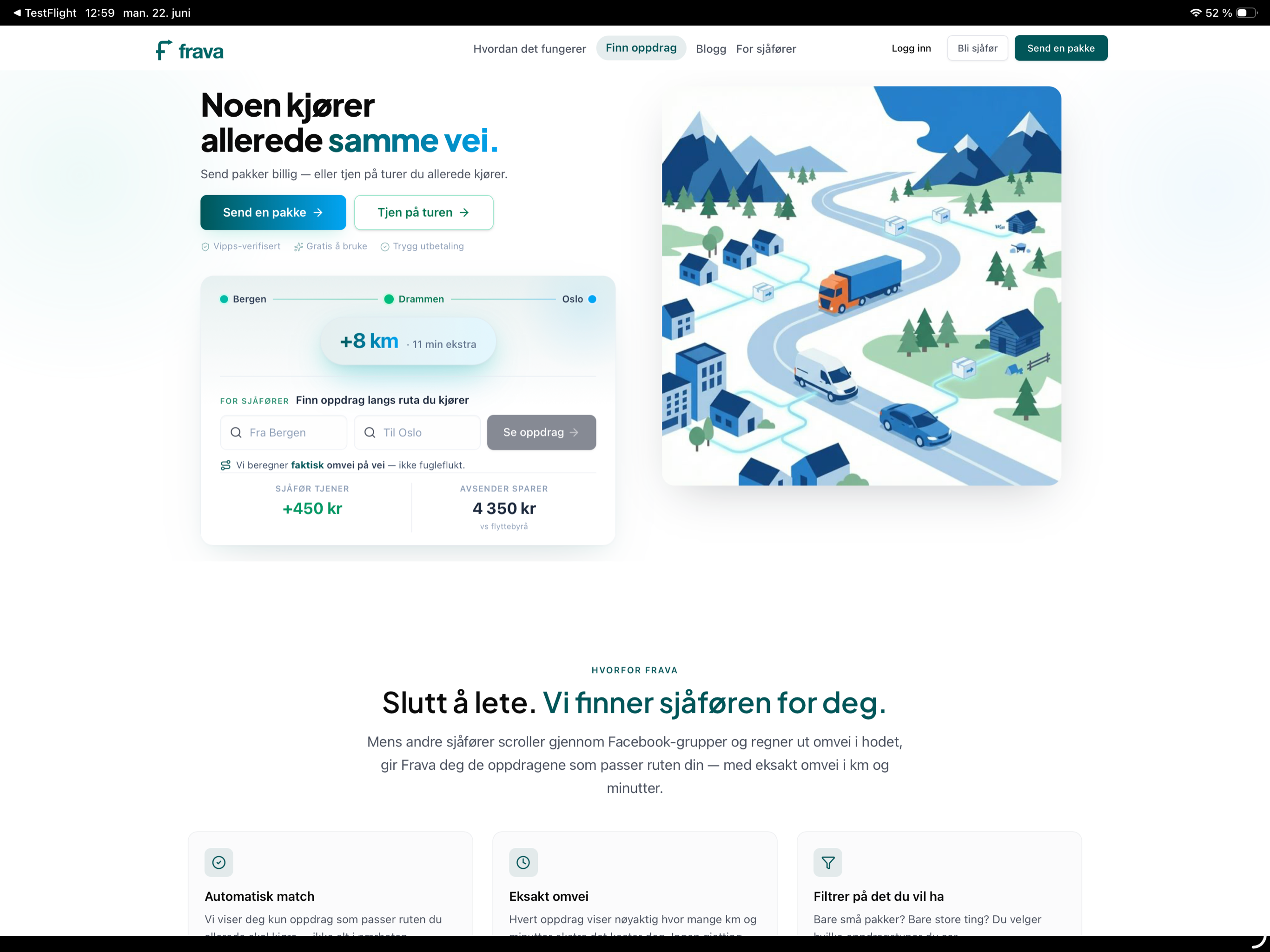 Frava – frakt langs ruten screenshot 13