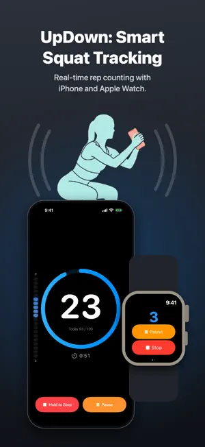 UpDown: Smart Squat Tracking screenshot 1