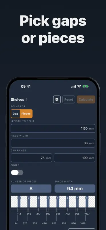 Even Spacing Calculator screenshot 3 of 6