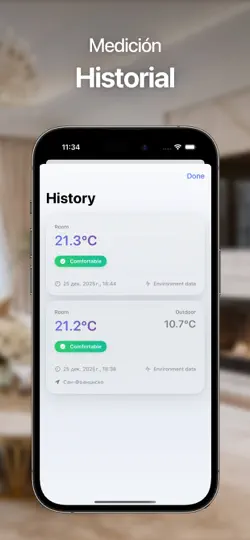 Captura de pantalla de Temperatura En La Habitación en iPhone 3