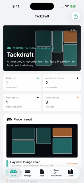 Tackdraft: Upholstery Jobs screenshot 1