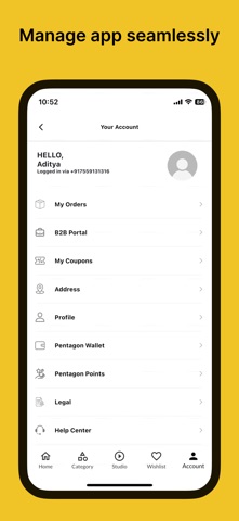 Pentagon E-Store screenshot