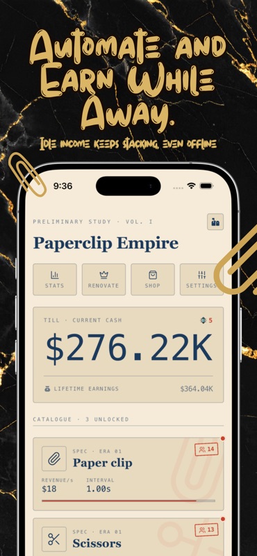 Paperclip Empire - Idle Tycoon screenshot 2