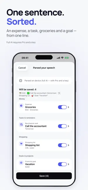 LifeOS: Money, Plans & AI screenshot 2