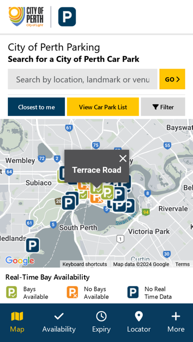 City of Perth Parking Screenshot