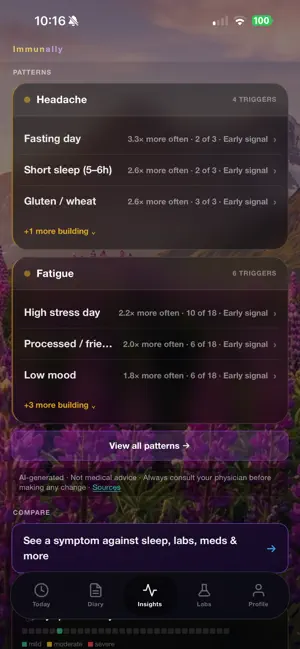 Immunally: Autoimmune Tracker screenshot 1