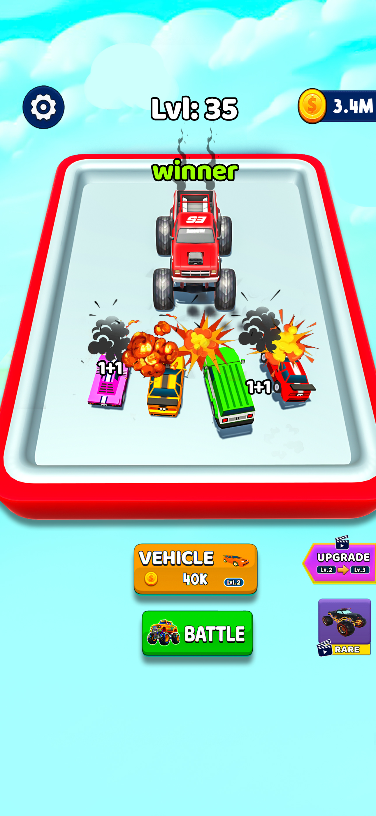 Merge Monster Truck Battles
