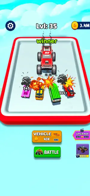Merge Monster Truck Battles screenshot 4