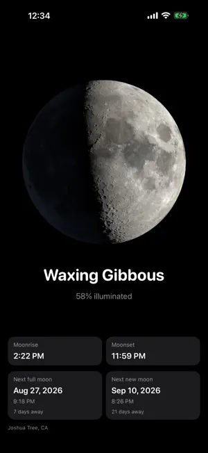 Simple Moon Widget screenshot 1