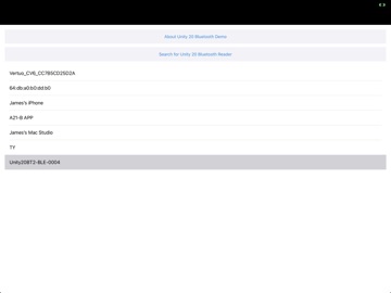 Unity 20 Bluetooth BLE Utility screenshot