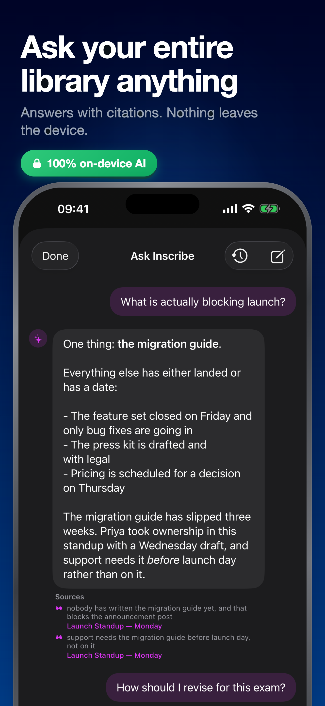 Inscribe: Transcriptions & AI screenshot 5