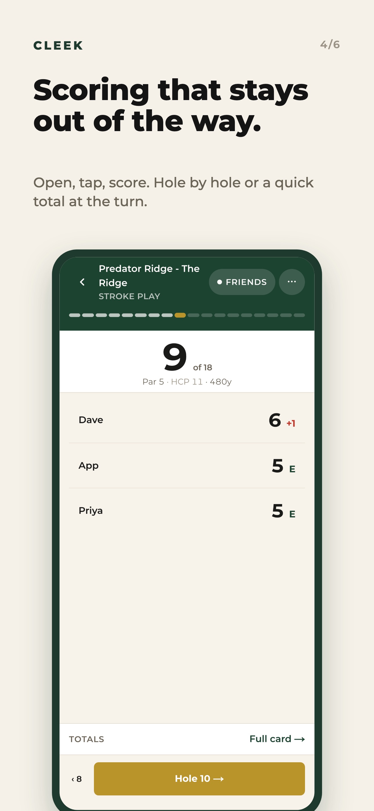 Screenshot 4 of Cleek: Social Golf Scorecard