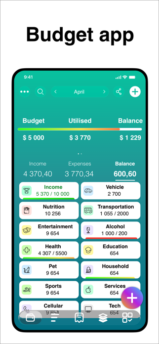 Budget: Money manager app Screenshot 1 of 6