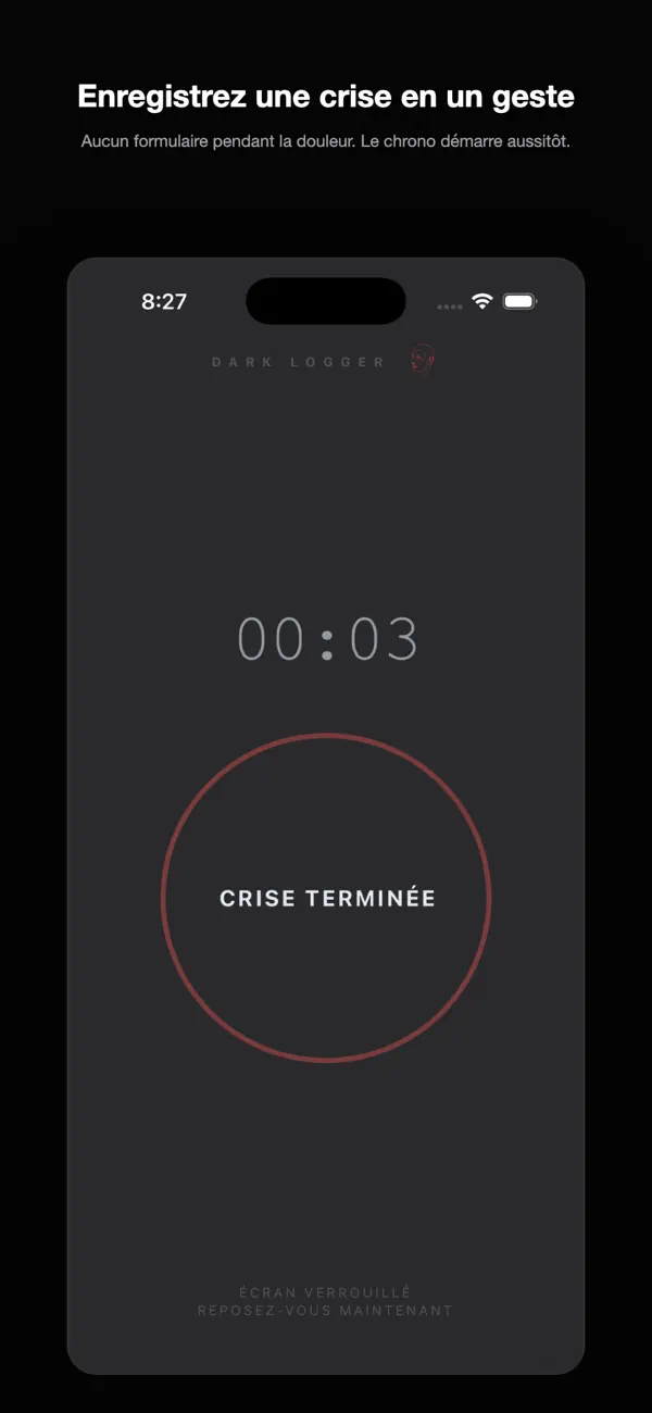 Screenshot #2 pour Dark Logger: Migraine Tracker