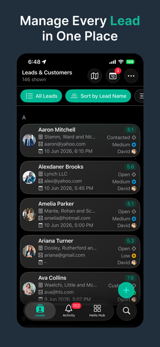 HelloLeads CRM: Sales Tracker Screenshot 2 of 8