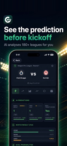 Goal Signal: AI Predictions iPhone screenshot 1