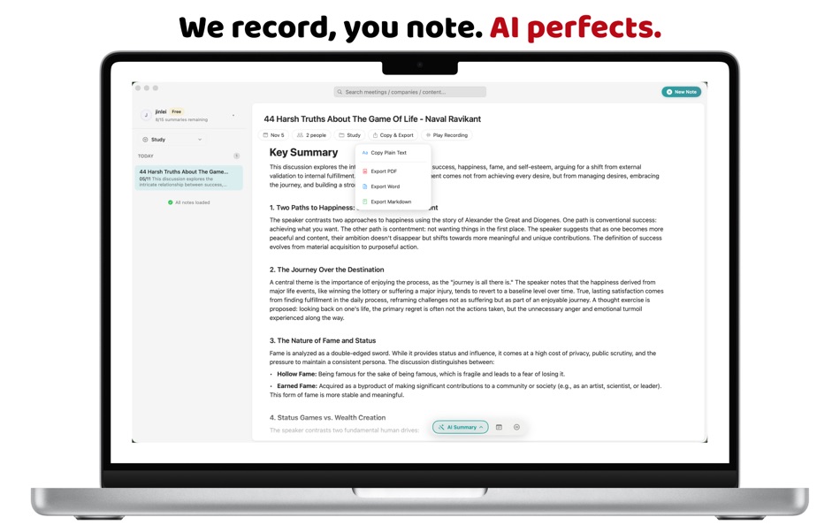 #1. WeNotely (macOS) 由: shuaichen li