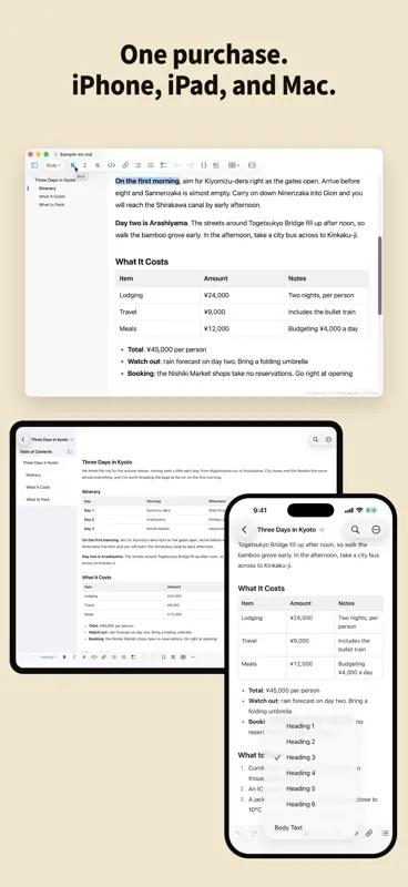 emdee - .md Editor, No Syntax screenshot 4 of 4