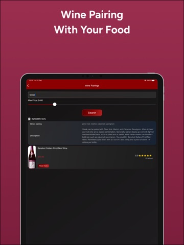 AI Wine Identifier & Tracker iPad screenshot