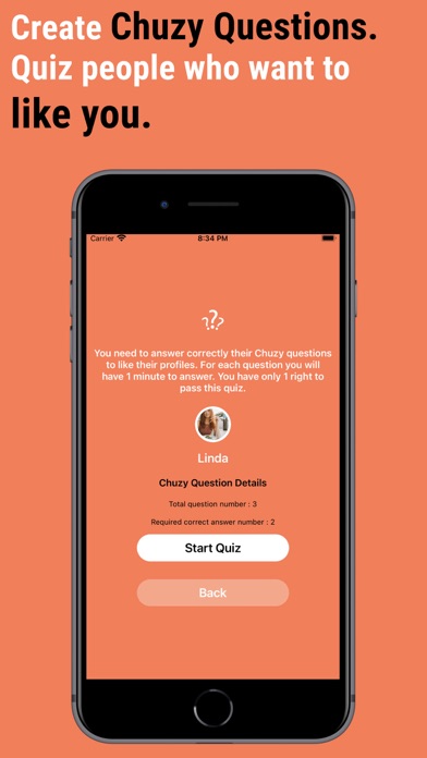 Chuzy: Smart Dating, IQ based Screenshot