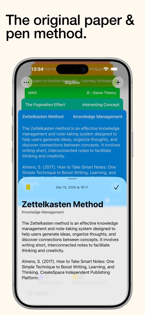 SlipBox – Zettelkasten Notes - Productivity App | MWM