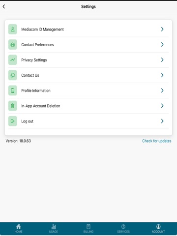 MediacomConnect iPad screenshot