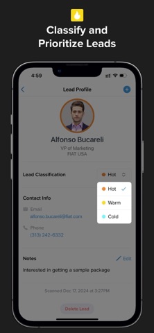 Lead Retrieval | Diobox iPhone screenshot