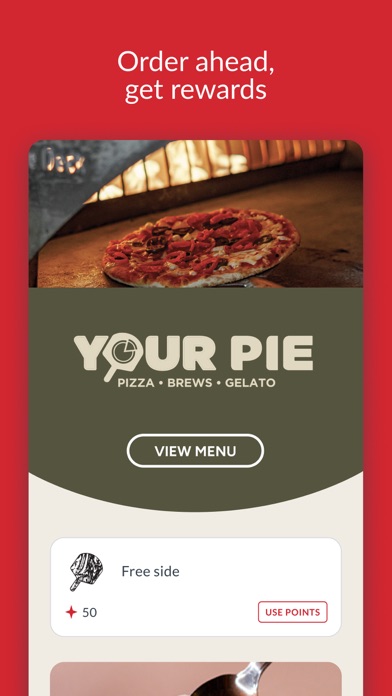 Your Pie Rewards iPhone screenshot 1 - Food & Drink app