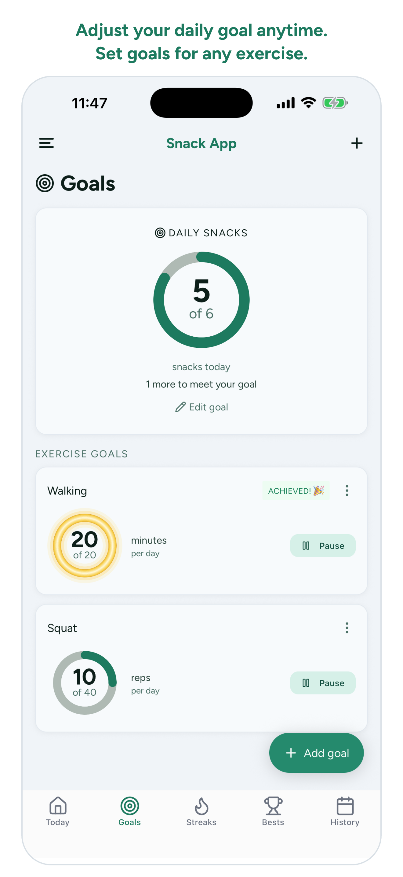 Snack App: Exercise Reminders screenshot 4