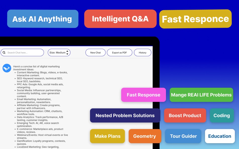 #4. AI Deep Chatbot: AI Assistant (macOS) 게시자: Touheed Ahmad