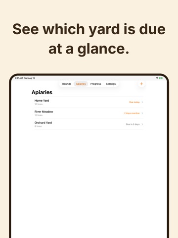 HiveRounds: Hive Inspections iPad screenshot