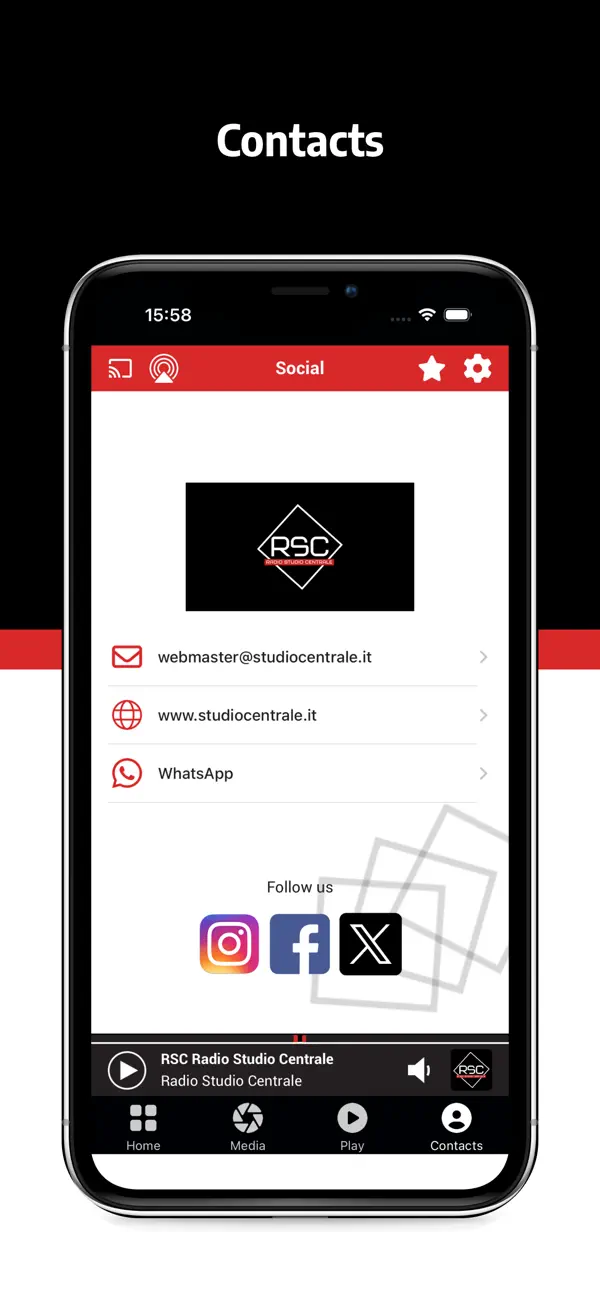 Screenshot #3 pour RSC Radio Studio Centrale