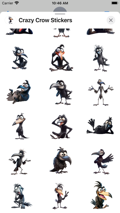 Screenshot 3 of Crazy Crow Stickers App