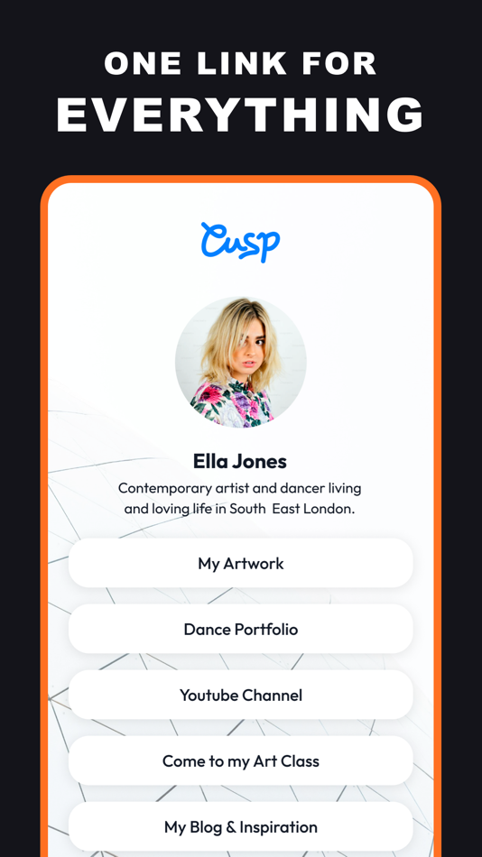 #4. Cusp.link in bio maker (iOS) By: Oktein Media Ltd