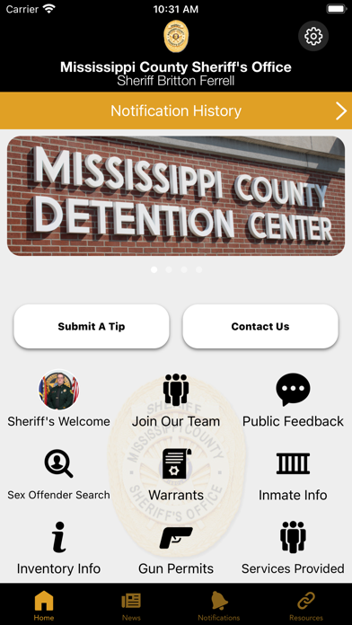 Mississippi County Sheriff, MO Screenshot