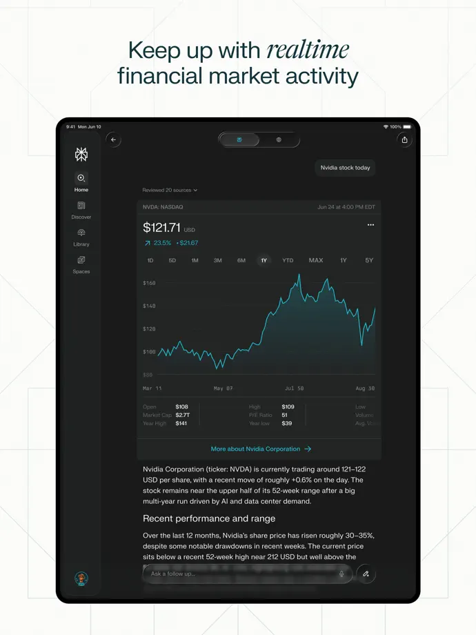 Perplexity iPad screenshot 9