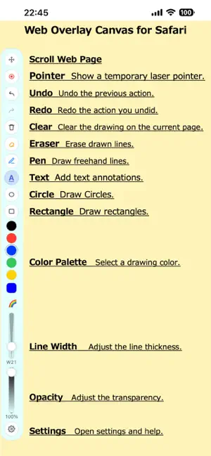 Web Overlay Canvas for Safari screenshot 3