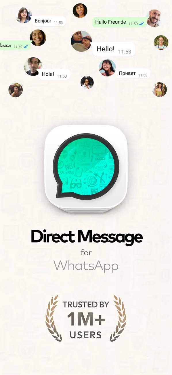 Screenshot #1 pour Direct Message for WhatsApp