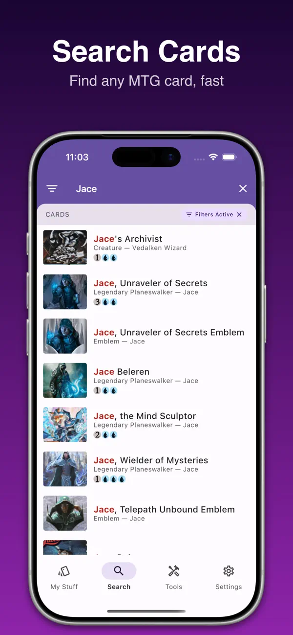 Screenshot #1 pour MTGDB - MTG Card Database
