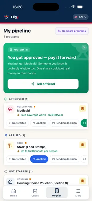Eligy: US Benefits Finder screenshot 4
