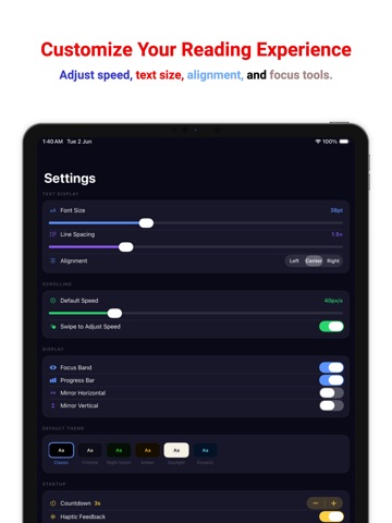Teleprompter Pro: Read Script iPad screenshot