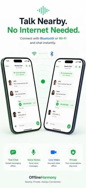 OfflineHarmony Bluetooth Chat screenshot 1