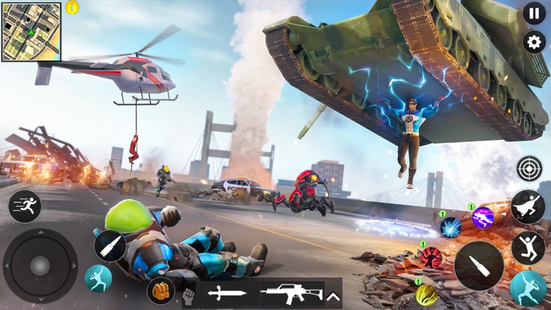 Flying Hero City Crime RPG screenshot 2