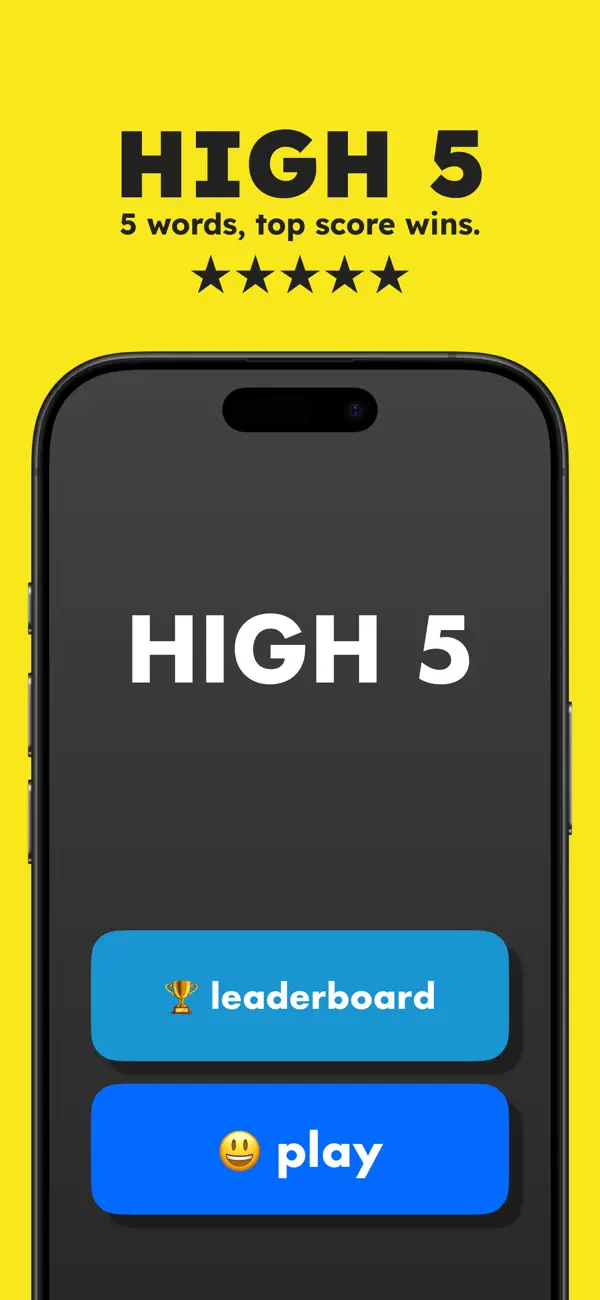 Screenshot #1 pour HIGH 5 - a five word puzzle