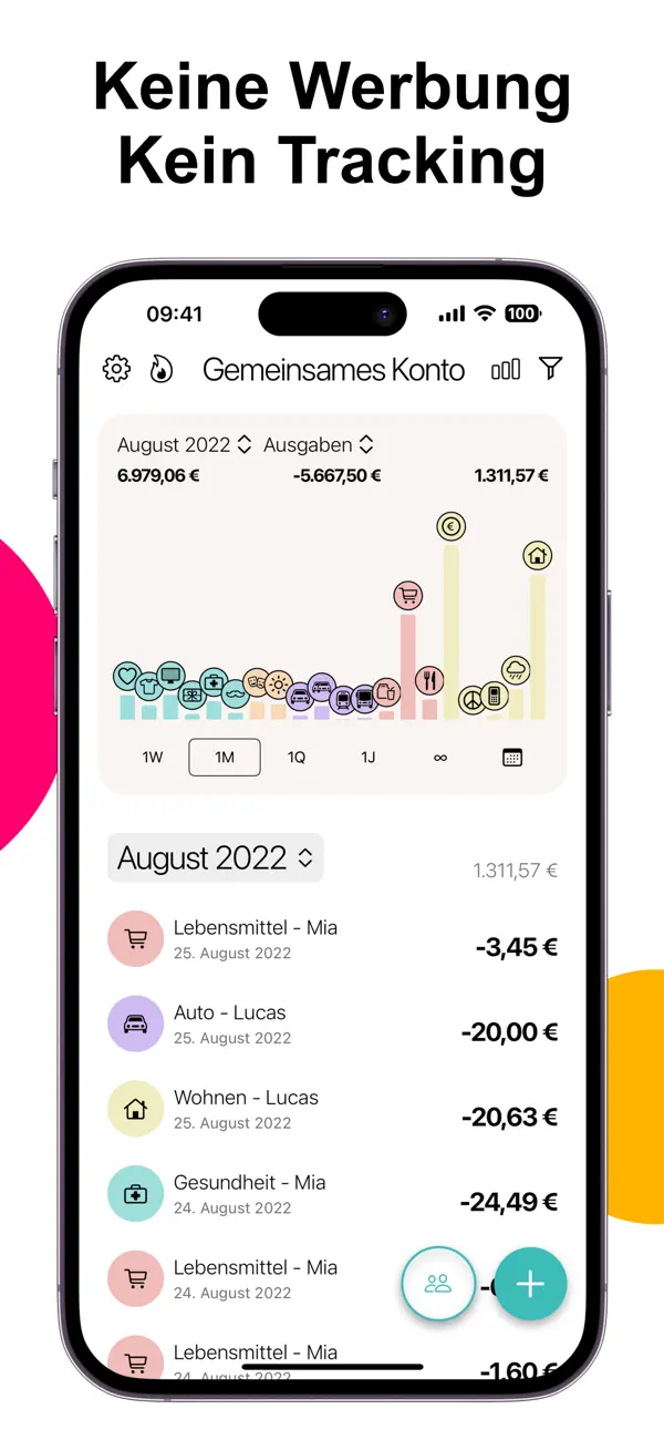 Haushaltsbuch Ausgaben Monee Screenshot 3
