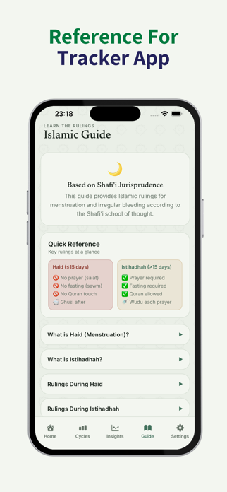 Islamic Menstrual Tracker Screenshot 7 of 8